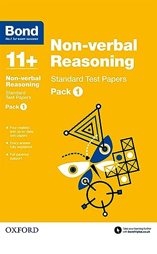 Bond 11+: Non-verbal Reasoning: Standard Test Papers: Ready for the 2023 exam: Pack 1