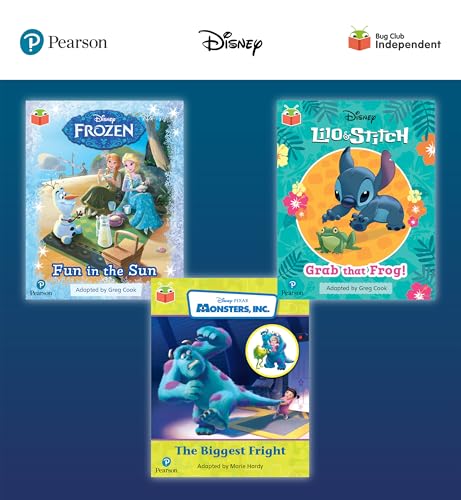 Pearson Bug Club Disney Reception Pack B, including decodable phonics readers for phases 2 and 3; Frozen: Fun in the Sun, Lilo and Stitch: Grab that Frog!, Monsters, Inc: The Biggest Fright