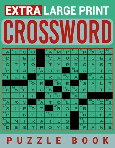Extra Large Print Crossword Puzzle Book: Engaging and Easy-to-Read Puzzles for Fun, Focus, and Mental Exercise von Independently published