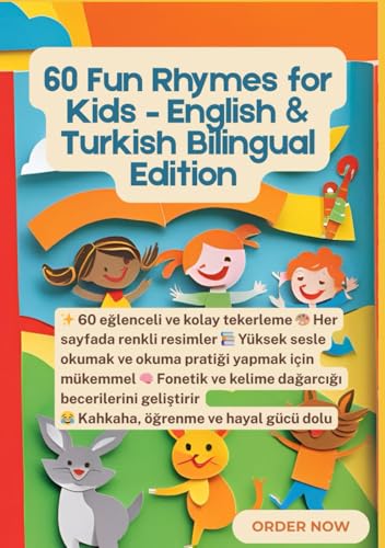 60 Fun Rhymes for Kids – English & Turkish Bilingual Edition | Gift for Kids | Rhymes with Colourful Images 60 Fun Rhymes for Kids – English & Turkish Bilingual Edition | Gift for Kids | Rhymes with Colourful Images von Independently published