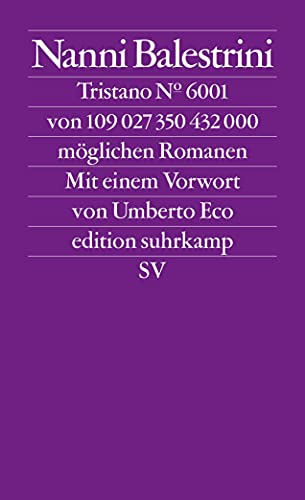 Tristano: Vorwort: Eco, Umberto. Originalausgabe (edition suhrkamp)