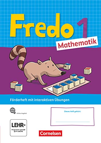 Fredo - Mathematik - Ausgabe A - 2021 - 1. Schuljahr: Förderheft mit interaktiven Übungen online - Mit Stickerbogen