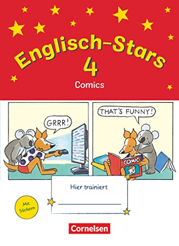 Englisch-Stars - Allgemeine Ausgabe - 4. Schuljahr: Übungsheft Comics - Mit Lösungen