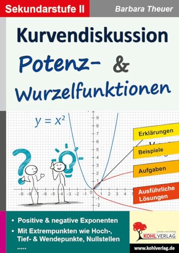 Kurvendiskussion / Potenz- & Wurzelfunktionen: Kopiervorlagen zum Einsatz in der SEK II von Kohl Verlag
