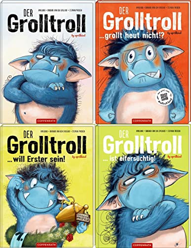 Der Grolltroll in 4 Bänden plus 1 exklusives Postkartenset