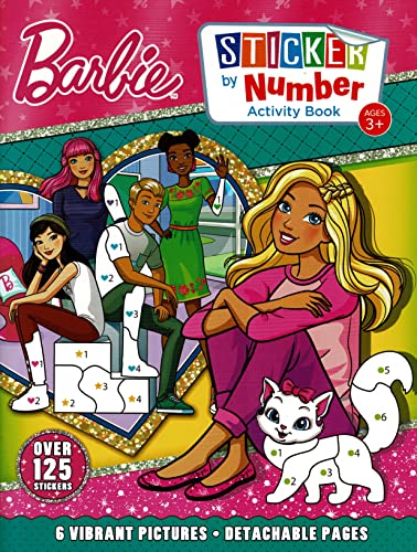 Barbie - Sticker by Number Activity Book Over 125 Stickers