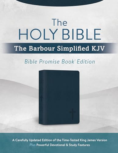 The Holy Bible: The Barbour Simplified KJV Bible Promise Book Edition, Navy Cross: a Carefully Updated Edition of the Time-tested King James Version ... & Study Features, Red Letter Edition