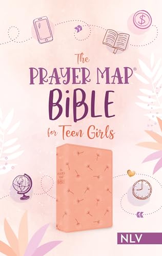 The Prayer Map Bible for Teen Girls: New Life Version - Coral Dandelions (Faith Maps)