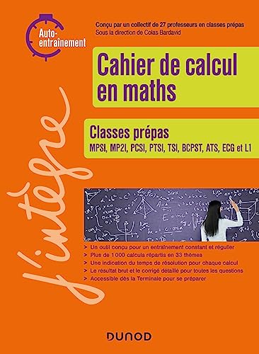 Cahier de calcul en maths: Classes prépas