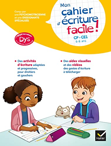 Mon cahier d'écriture facile ! adapté aux enfants DYS ou en difficulté d'apprentissage CP-CE1: 6 - 8 ans von HATIER
