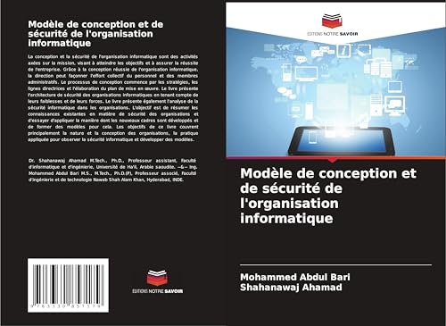 Modèle de conception et de sécurité de l'organisation informatique von Editions Notre Savoir