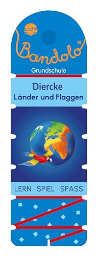 Bandolo. Diercke. Länder und Flaggen: Lernspiel mit Lösungskontrolle für Kinder ab 7 Jahren von Arena