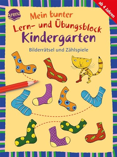 Mein bunter Lern- und Übungsblock Kindergarten. Bilderrätsel und Zählspiele: Mit zahlreichen Rätselaufgaben für Kinder ab 4 Jahren (Kleine Rätsel und Übungen für Kindergartenkinder)