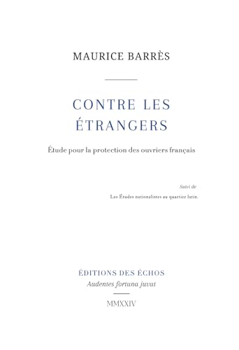 Contre les étrangers von Independently published