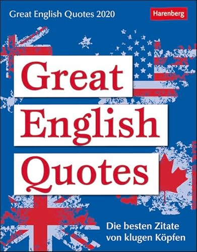 Great English Quotes Sprachkalender. Tischkalender 2020. Tageskalendarium. Blockkalender. Format 12,5 x 16 cm: Die besten Zitate von klugen Köpfen