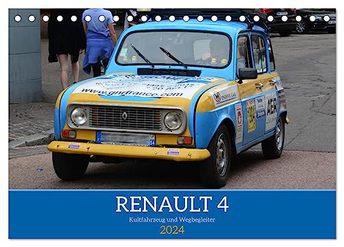 Renault 4 - Kultfahrzeug und Wegbegleiter (Tischkalender 2024 DIN A5 quer), CALVENDO Monatskalender von CALVENDO