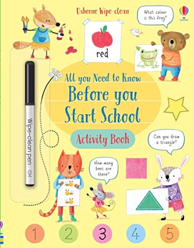 Wipe-Clean All You Need to Know Before You Start School Activity Book (Wipe-Clean Books) von Usborne Publishing Ltd
