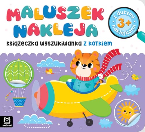 Maluszek nakleja Książeczka wyszukiwanka z kotkiem z dużymi naklejkami 3+ Maluszek nakleja Książeczka wyszukiwanka z kotkiem z dużymi naklejkami 3+