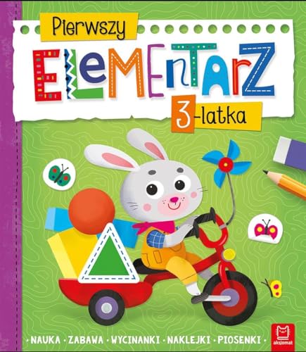 Pierwszy elementarz 3-latka Nauka zabawa wycinanki naklejki piosenki Pierwszy elementarz 3-latka Nauka zabawa wycinanki naklejki piosenki