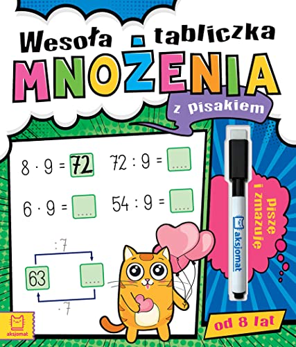 Wesoła tabliczka mnożenia z pisakiem Piszę i zmazuję od 8 lat Wesoła tabliczka mnożenia z pisakiem Piszę i zmazuję od 8 lat