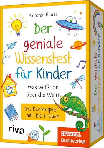 Der geniale Wissenstest für Kinder – Was weißt du über die Welt?: Das Kartenspiel mit 100 Fragen. Ab 8 Jahren. Das Geschenk für Schulanfang, Geburtstag, Weihnachten oder Ostern von Riva
