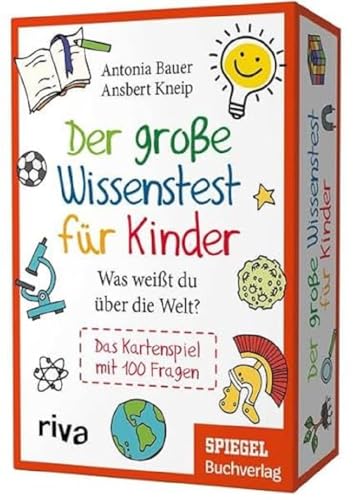 Der große Wissenstest für Kinder – Was weißt du über die Welt?: Das Kartenspiel mit 100 Fragen. Ab 8 Jahren. Perfektes Geschenk für Schulanfang, Geburtstag, Weihnachten oder Ostern von RIVA