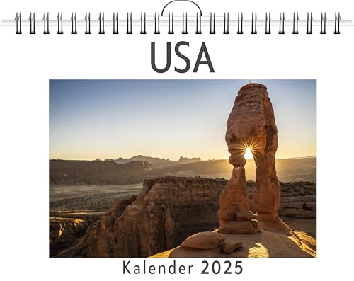 USA - (Wandkalender 2025, Kalender DIN A4 quer, Monatskalender im Querformat mit Kalendarium, das perfekte Geschenk) von FlipFlop