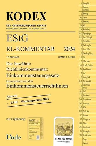 KODEX EStG Richtlinien-Kommentar 2024 (Kodex des Österreichischen Rechts) von Linde Verlag Ges.m.b.H.