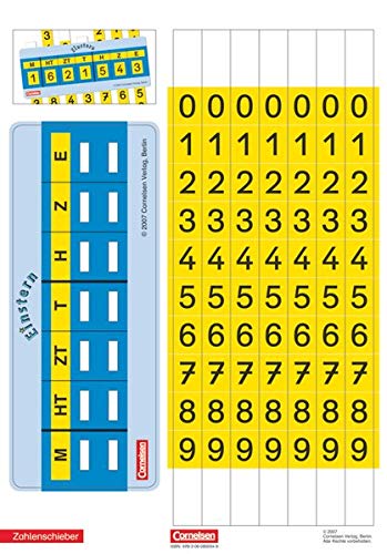 Einstern - Mathematik - Kartonbeilagen zu Ausgabe 2004 - Band 4: Zahlenschieber - Kartonbeilagen - 10 Stück im Beutel