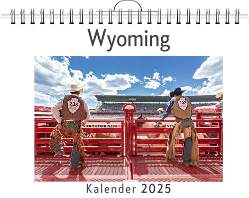 Wyoming - (Wandkalender 2025, Kalender DIN A4 quer, Monatskalender im Querformat mit Kalendarium, das perfekte Geschenk) von FlipFlop