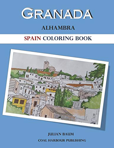 Granada. Alhambra. Spain Coloring Book
