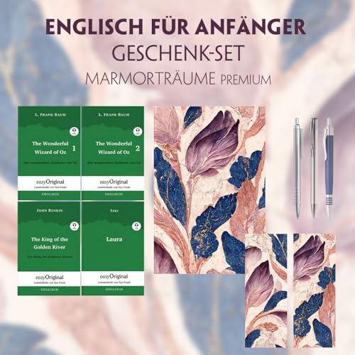 Englisch für Anfänger Geschenkset - 4 Bücher (mit Audio-Online) + Marmorträume Schreibset Premium: Englisch für Anfänger Geschenkset - 4 Bücher (mit ... - Lesemethode von Ilya Frank)
