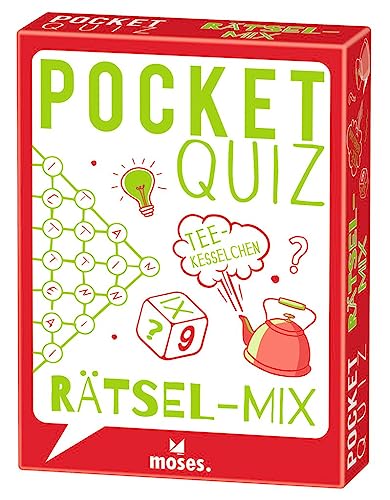 Moses. Pocket Quiz Rätsel-Mix, 50 Knobel-Aufgaben für Rätselfreunde, Für Kinder & Jugendliche ab 12 Jahren und Erwachsene von moses. Verlag GmbH