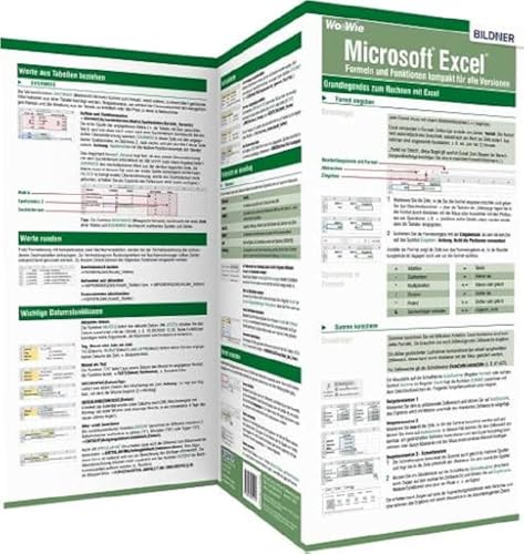 Microsoft Excel – Formeln und Funktionen kompakt für alle Versionen: Die Wo&Wie Schnellübersicht Microsoft Excel – Formeln und Funktionen kompakt für alle Versionen: Die Wo&Wie Schnellübersicht
