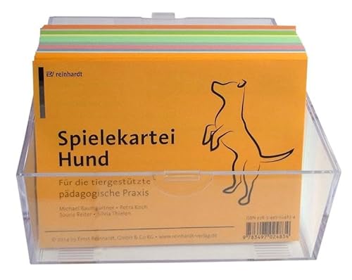 Spielekartei Hund: Für die tiergestützte pädagogische Praxis. Mit 165 farbigen Karteikarten (DIN A6) und einer Kartenschutzhülle.