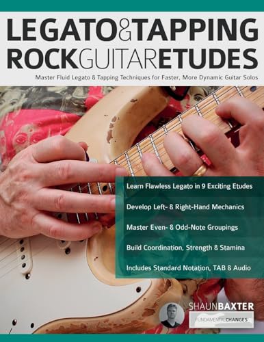 Legato & Tapping Rock Guitar Etudes: Master Fluid Legato & Tapping Techniques for Faster, More Dynamic Guitar Solos (Learn Rock Guitar Technique) von www.fundamental-changes.com