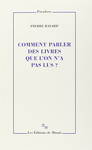 Comment parler des livres que l'on n'a pas lus ? von Editions De Minuit