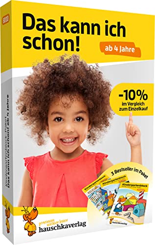 Kindergartenblock-Paket ab 4 Jahre - Das kann ich schon!: 3 bunte Rätselblöcke mit sinnvoller Beschäftigung, die Spaß macht (Übungshefte-Pakete für Kindergarten und Vorschule, Band 8000)