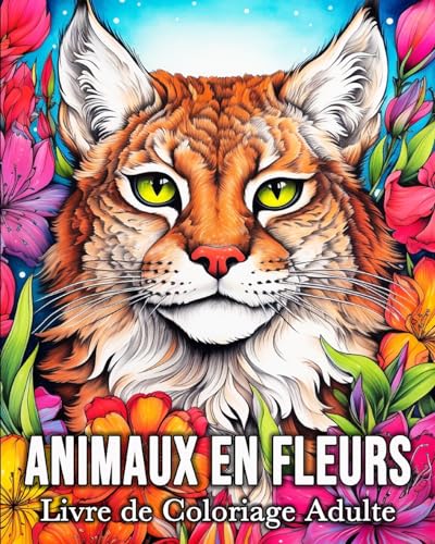 Animaux en Fleurs Livre de Coloriage Adulte: 50 Images D'animaux Enchantés pour Lutter Contre le Stress et se Détendre von Blurb