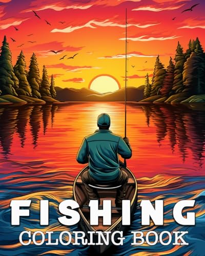 Fishing Coloring Book: 50 Beautiful Illustrations of Captivating Fishing Scenes von Blurb