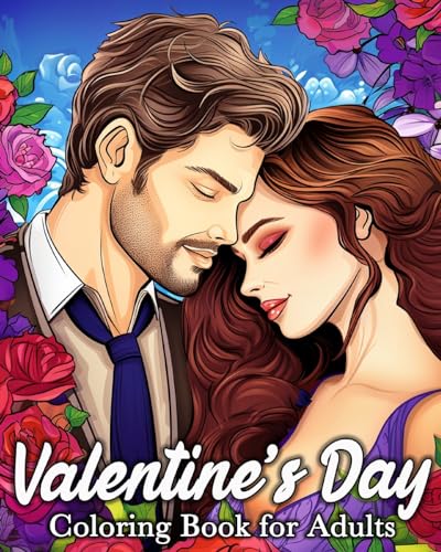 Valentines Day Coloring Book for Adults: 50 Romantic Images for Stress Relief and Relaxation von Blurb