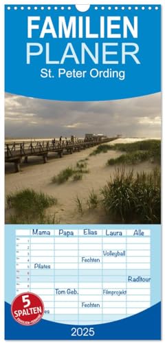 Familienplaner 2025 - St. Peter Ording 2025 mit 5 Spalten (Wandkalender, 21 cm x 45 cm), CALVENDO von CALVENDO