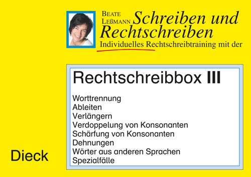 Rechtschreibbox Teil 3 - Kartensatz