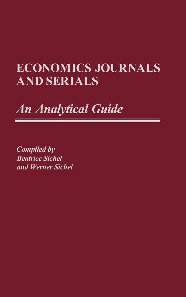 Economics Journals and Serials von Greenwood