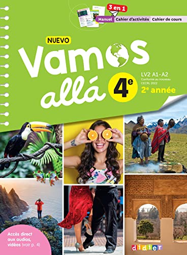NUEVO Vamos allá Espagnol 4e - Ed. 2023 - Manuel-cahier élève: 3 en 1 Manuel de l'élève, cahier d'activités, cahier de cours von DIDIER