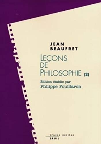Leçons de philosophie : Idéalisme allemand et Philosophie contemporaine von Seuil