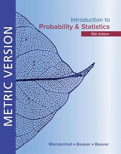 Introduction to Probability and Statistics Metric Edition von Brooks/Cole