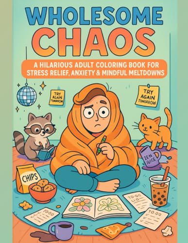 Wholesome Chaos: A Funny Adult Coloring Book for Stress Relief, Overthinkers & Gen Z Vibes: A Hilarious Adult Coloring Book for Stress Relief, Anxiety & Mindful Meltdowns von Independently published