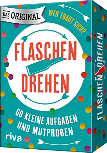 Flaschendrehen: 60 lustige Aufgaben und Mutproben | Das Original. Der Spieleklassiker für alle ab 12 Jahren perfekt für Klassenfahrt, Geburtstag und als Geschenk von RIVA