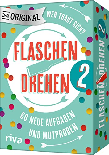 Flaschendrehen 2: 60 neue Aufgaben und Mutproben. Das Original | Der Spieleklassiker für alle ab 12 Jahren. Perfektes Geschenk für Geburtstag, Klassenfahrt und Spieleabend von Riva